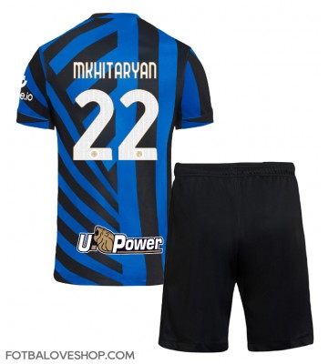 Inter Milan Henrikh Mkhitaryan #22 Dětské Domácí Dres 2024-25 Krátký Rukáv (+ trenýrky)